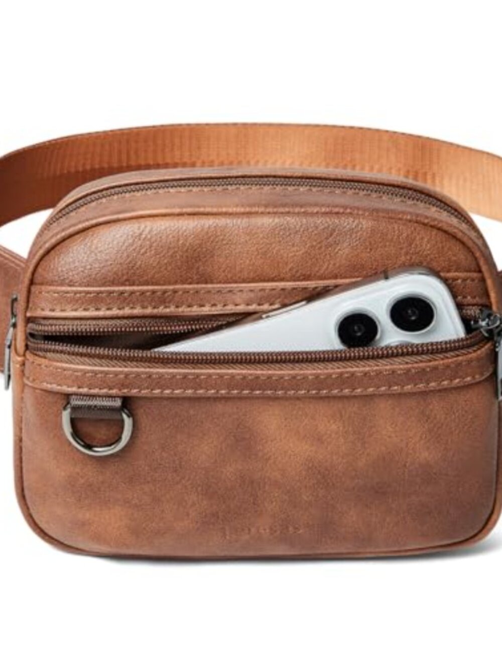 Vegan Leather Fanny Pack Waist Bag Crossbody Sling Travel Hiking